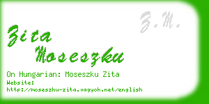 zita moseszku business card